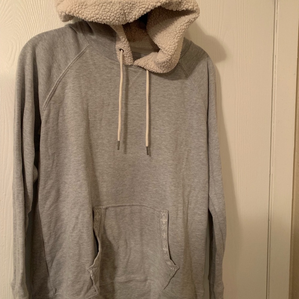 Eddie bauer shirt with fuzzy hood